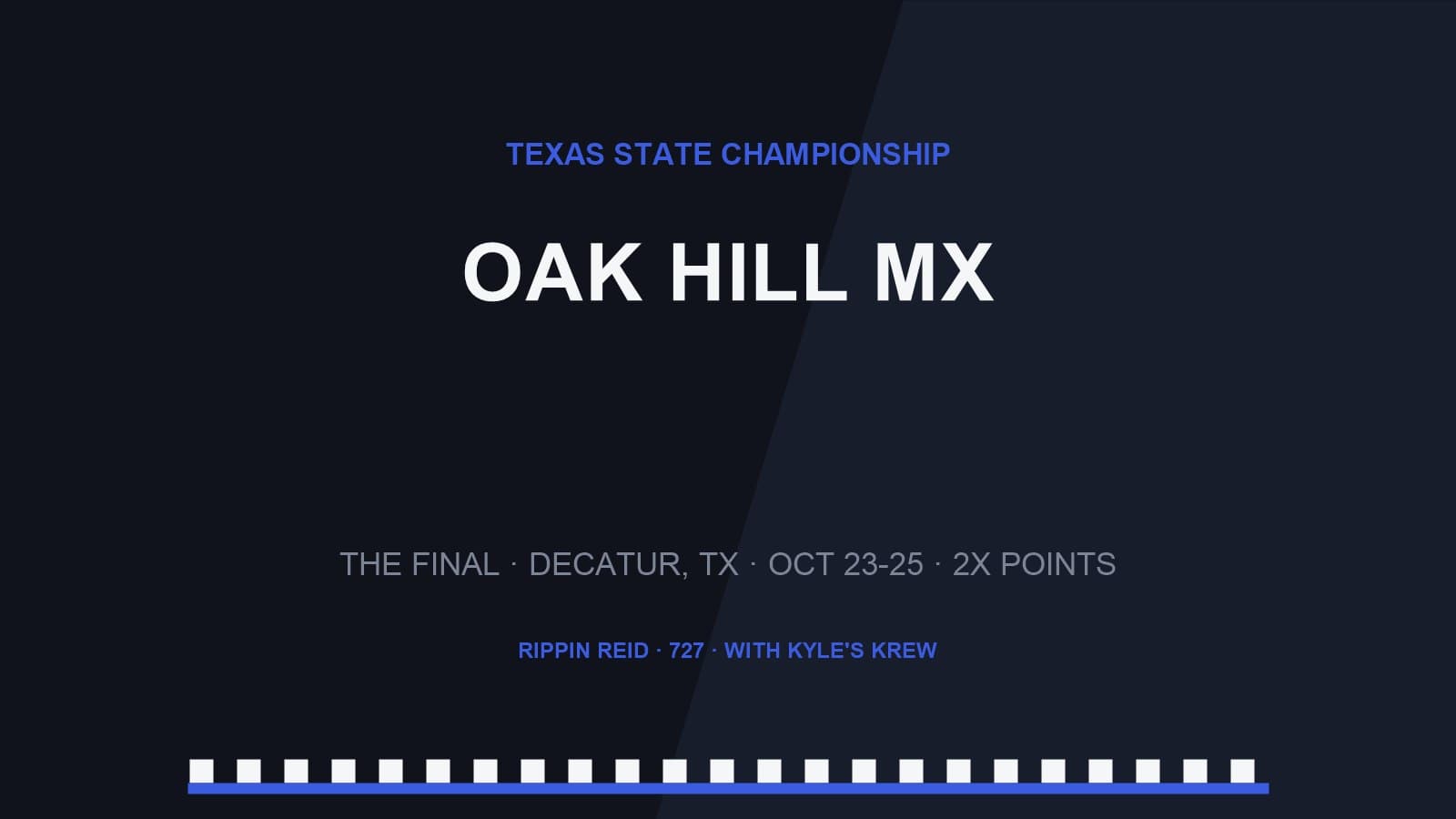 State Championship Final at Oak Hill MX